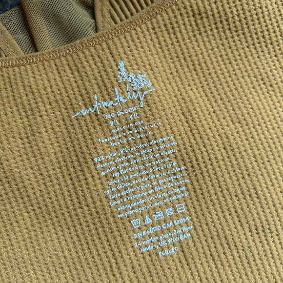 Free People “Intimately” Camisole Top in Gold/Mustard - Picture 9 of 9